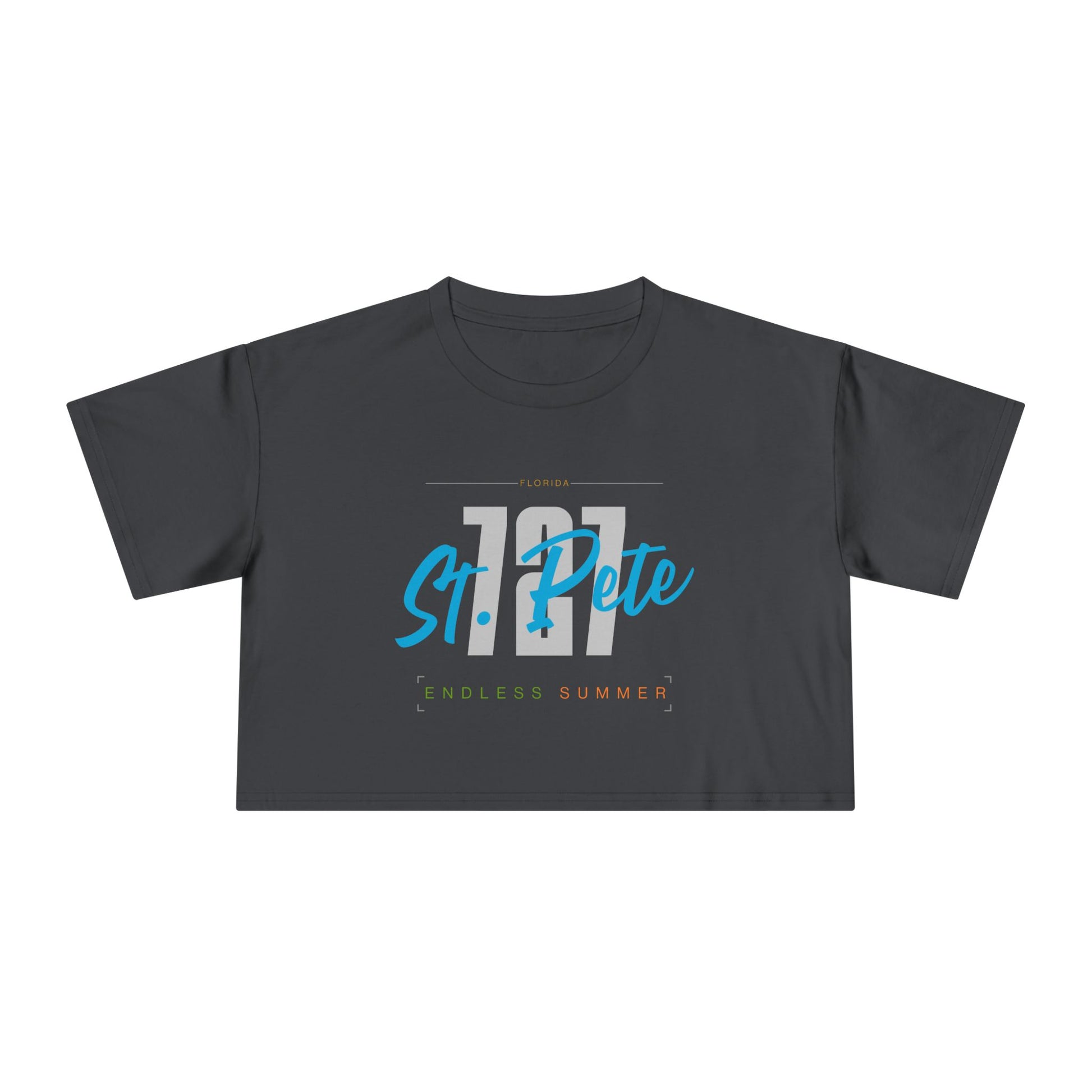 St. Pete Endless Summer Women's Crop Tee, Summer Vibes Shirt, Beachwear Top, Casual Tee, Vacation Essentials, Gift for Her