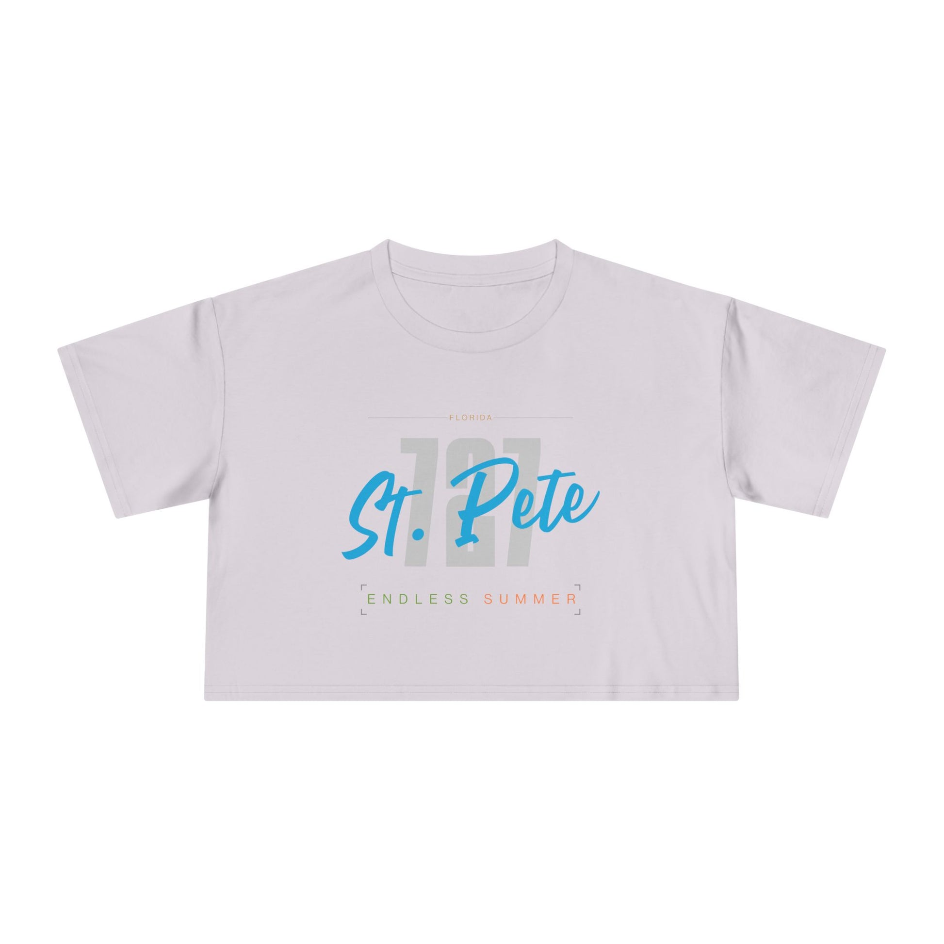 St. Pete Endless Summer Women's Crop Tee, Summer Vibes Shirt, Beachwear Top, Casual Tee, Vacation Essentials, Gift for Her