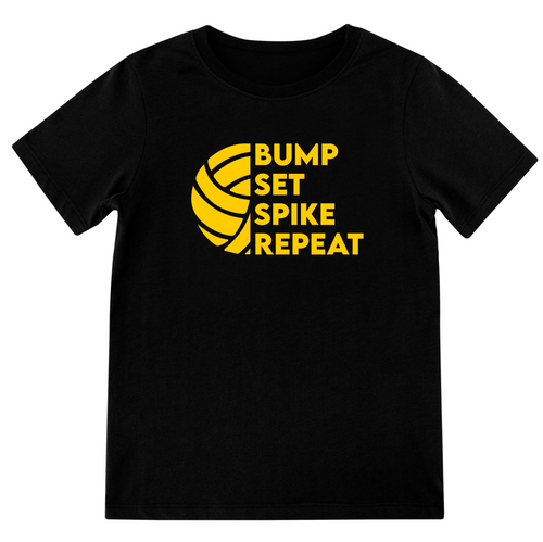 Bump. Set. Spike. Repeat. – Unisex Volleyball Tee